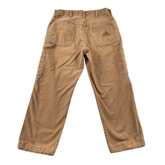 Bulwark FR Pants Mens 36x32 Tan Carpenter Pants Workwear Canvas - Picture 2 of 11
